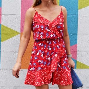 Express Cami Floral Wrap Dress